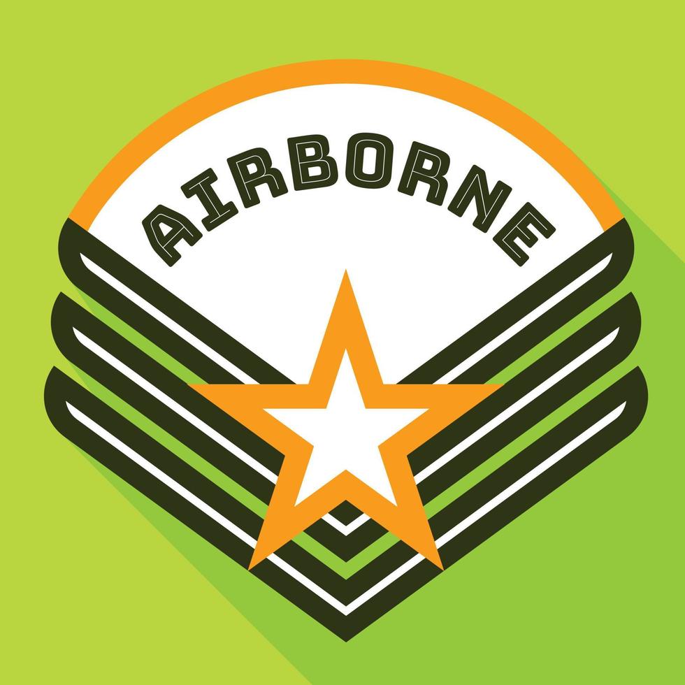 Star airborne logo, flat style vector