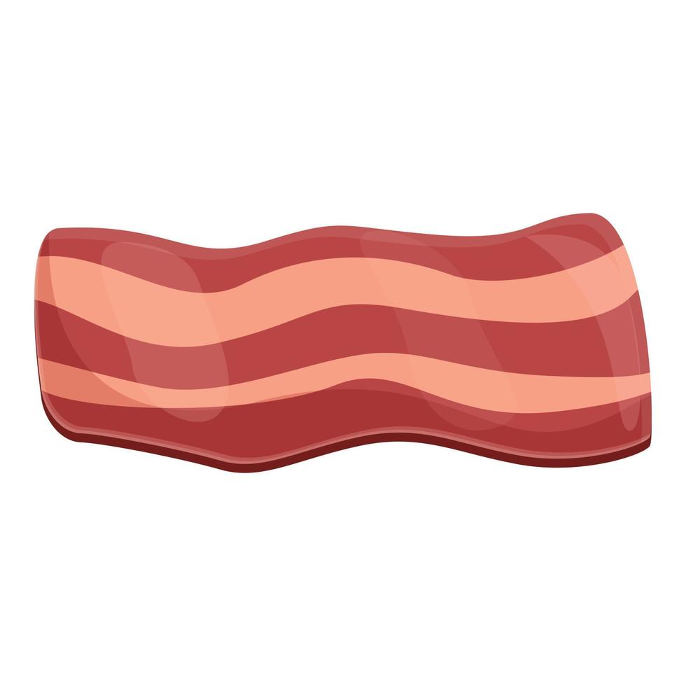 Bacon slice icon, cartoon style vector