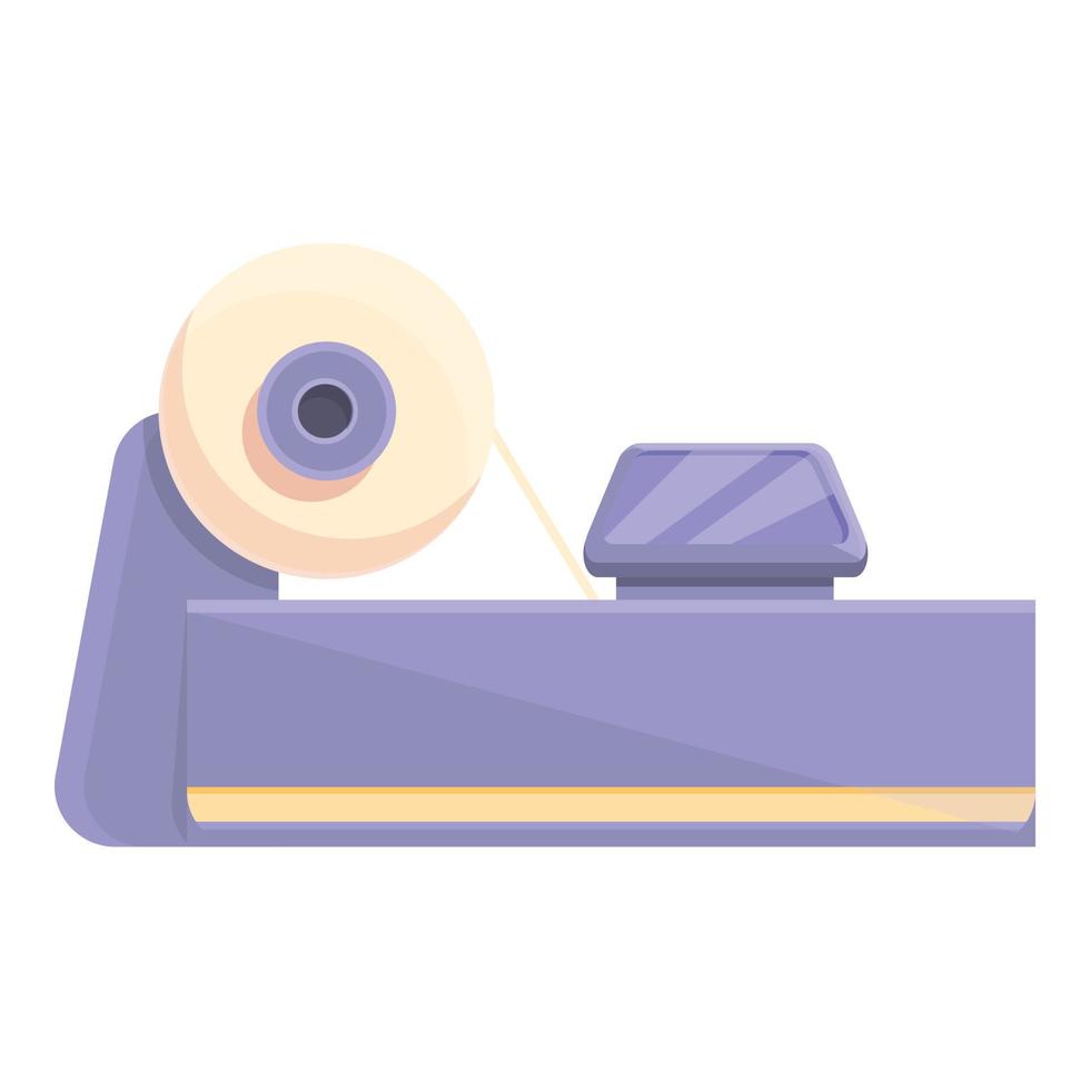 Sewing thread machine icon, cartoon style vector