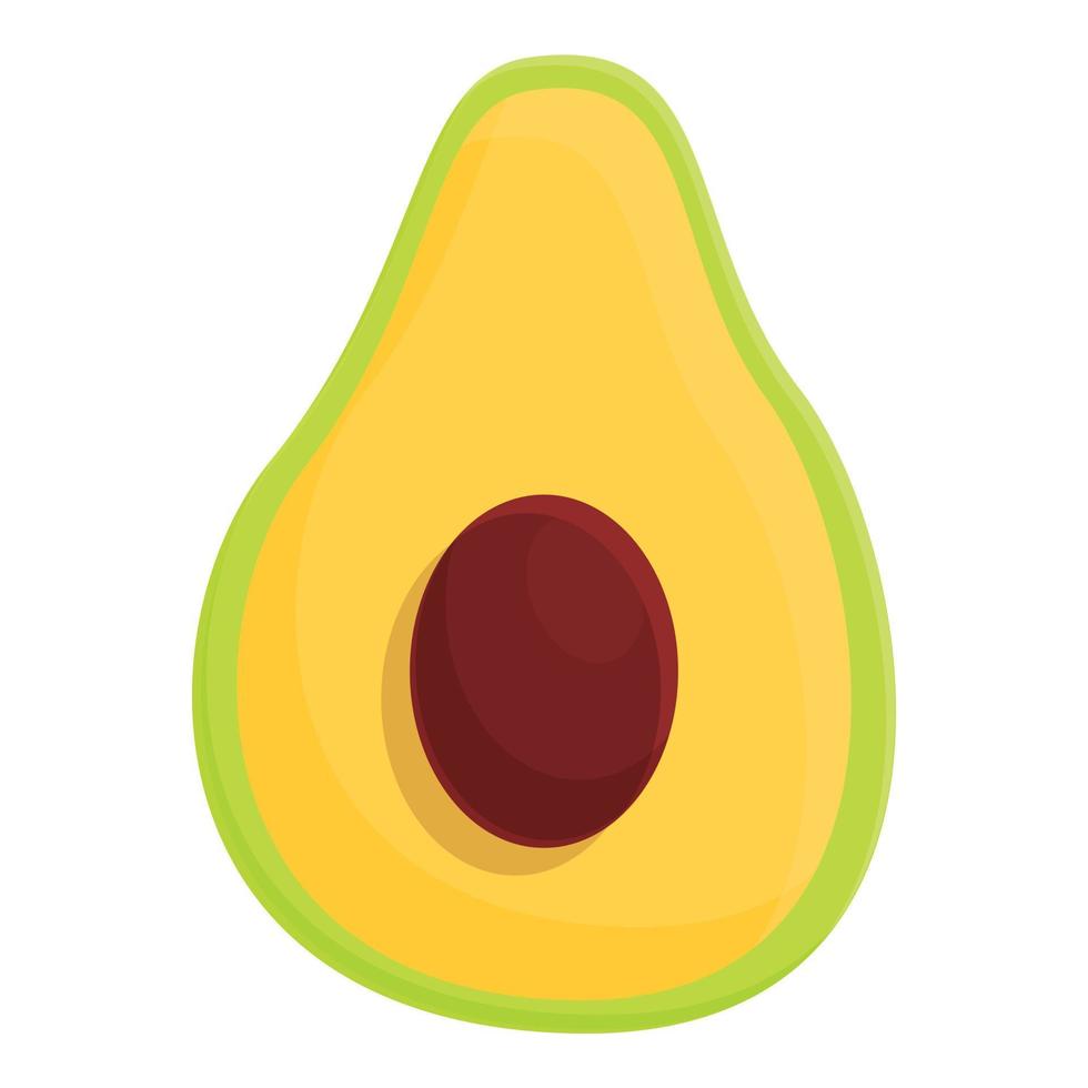 Avocado vitamin icon, cartoon style vector