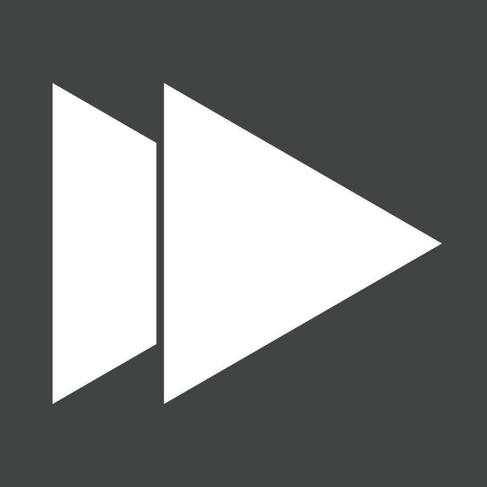 Forward Glyph Inverted Icon vector