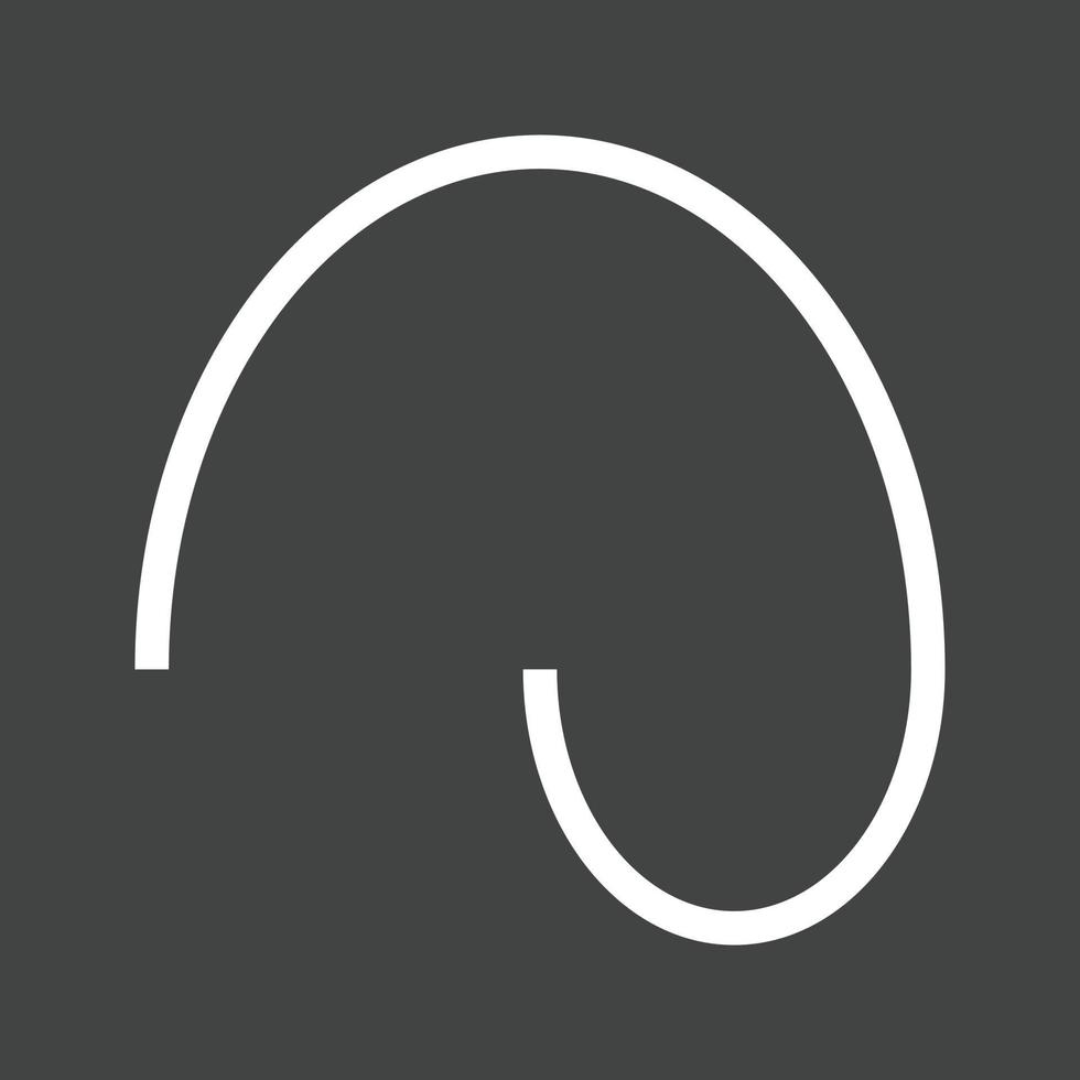 Curved Line Glyph Inverted Icon vector