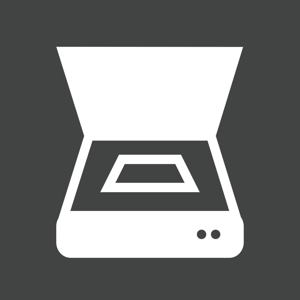 Scanner Glyph Inverted Icon vector
