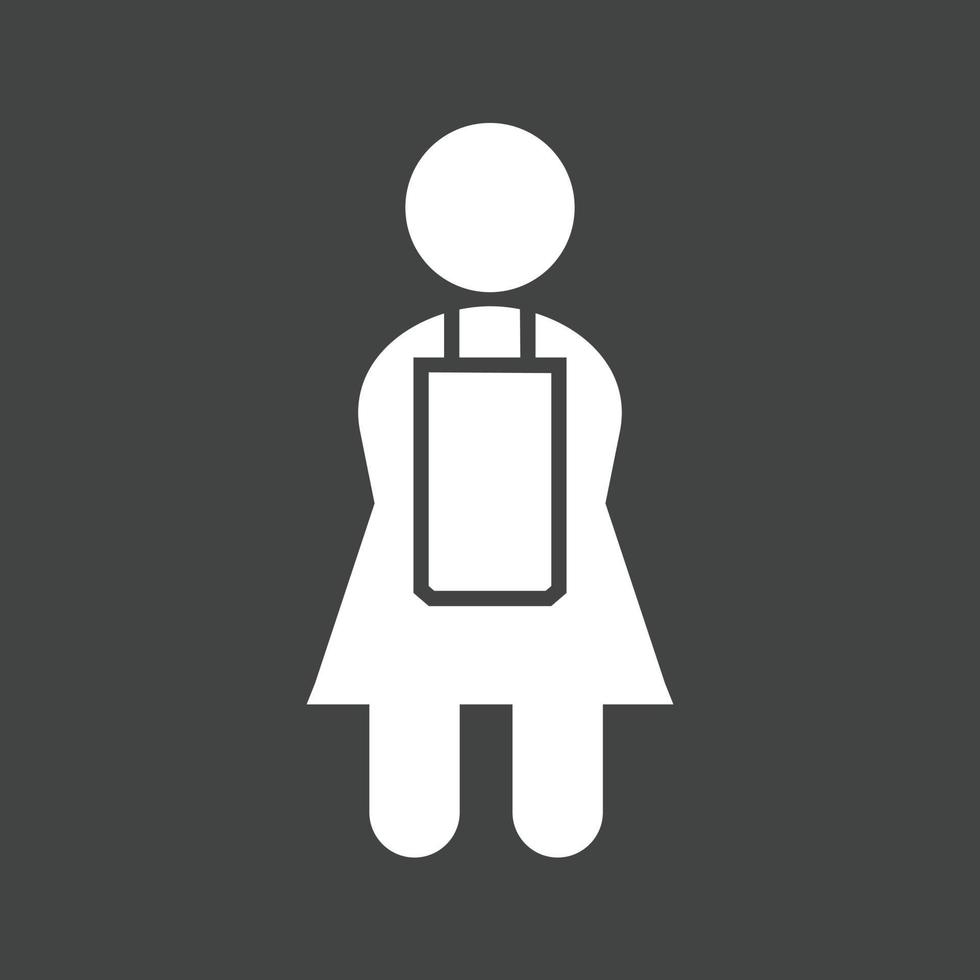 Maid Glyph Inverted Icon vector