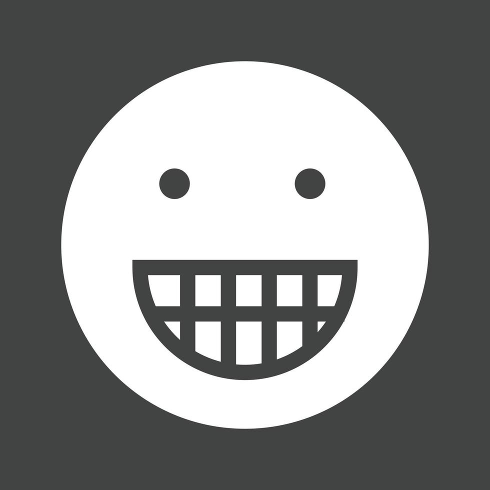 Big Grin Glyph Inverted Icon vector