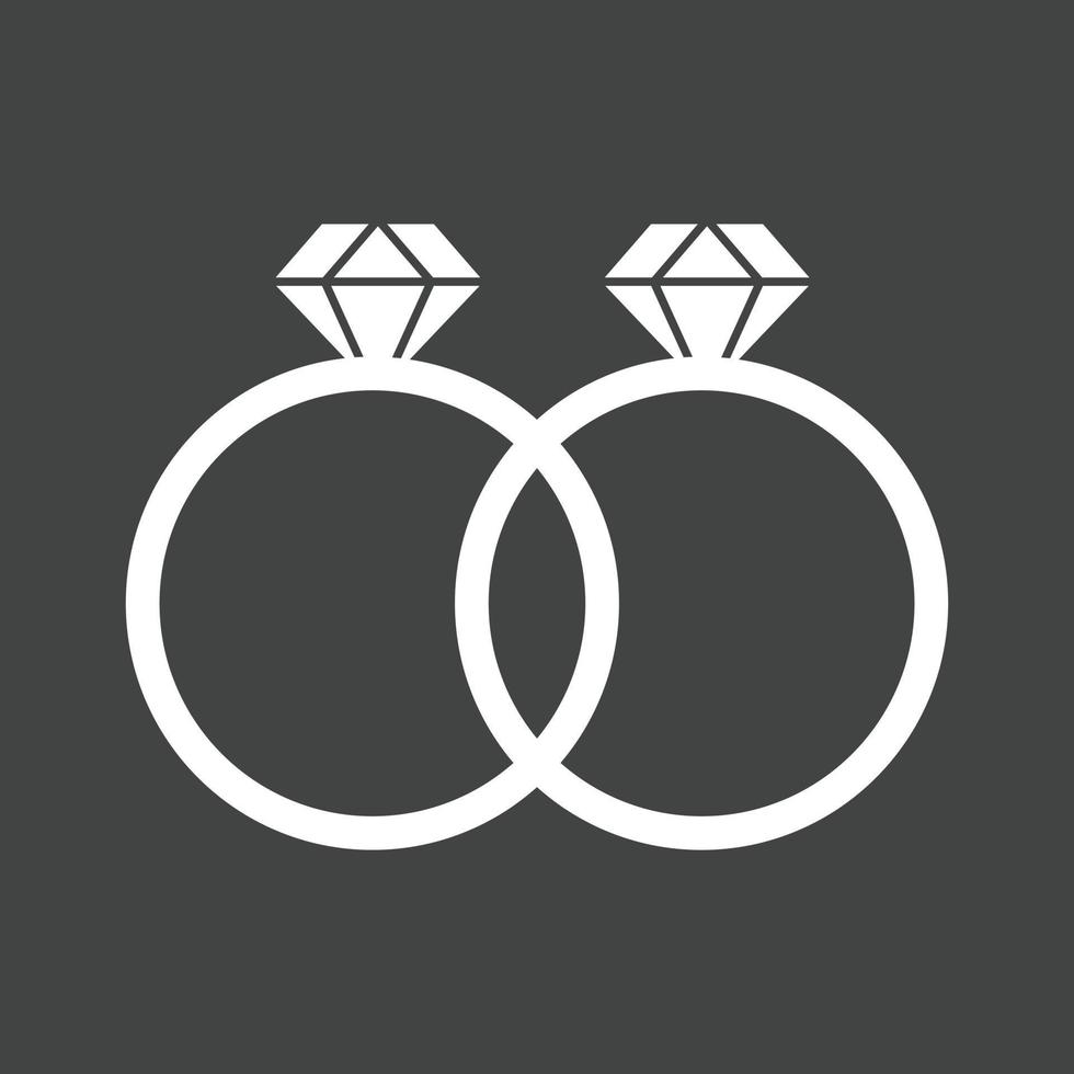 Rings Glyph Inverted Icon vector