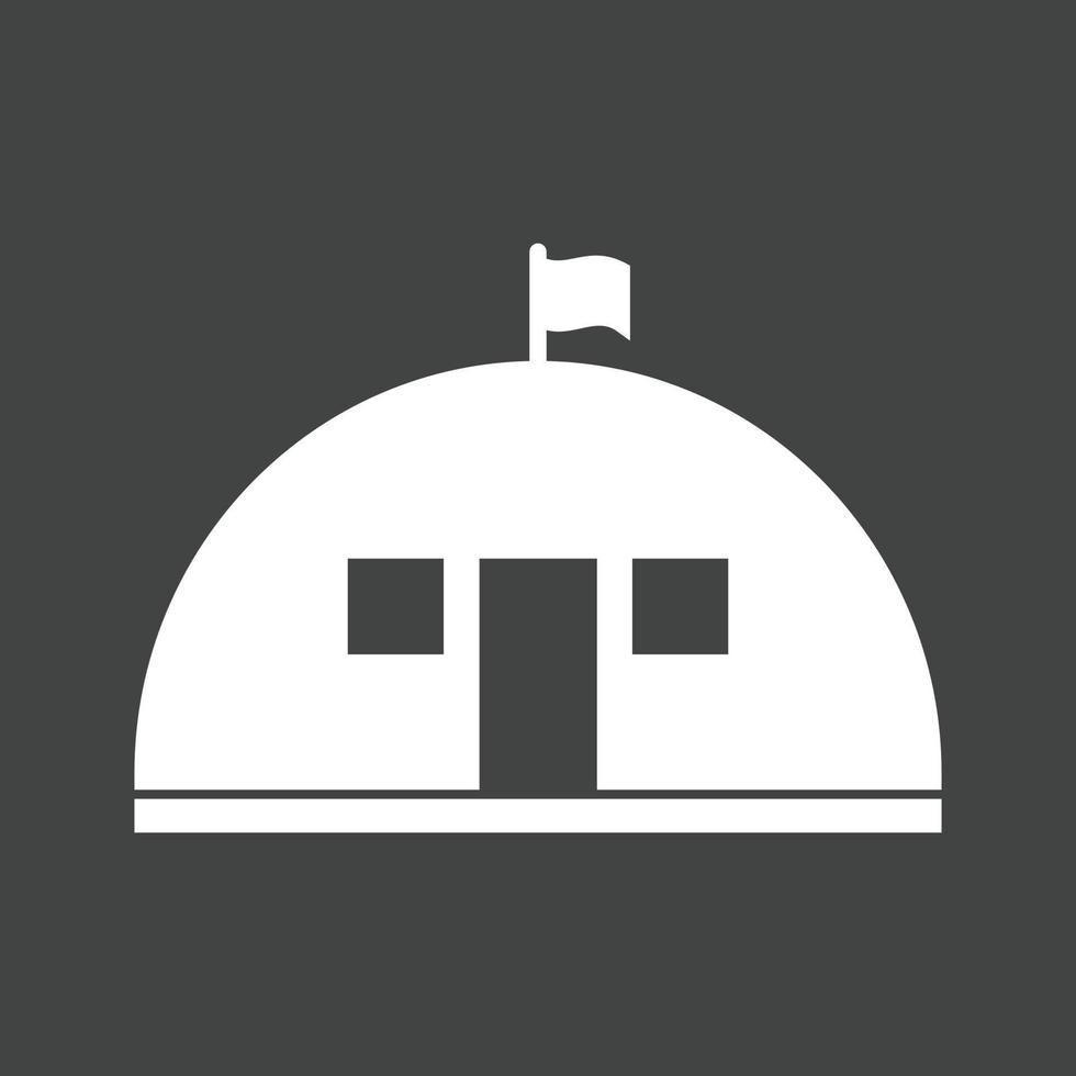 Military Base Glyph Inverted Icon vector