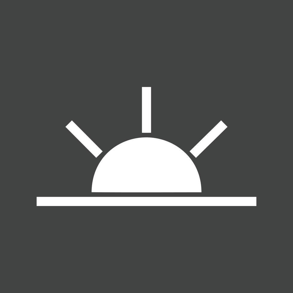Sunrise Glyph Inverted Icon vector