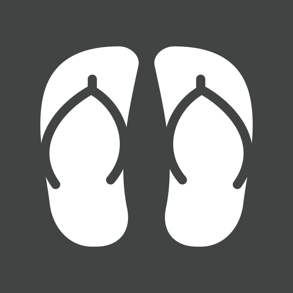 Sandals Glyph Inverted Icon vector
