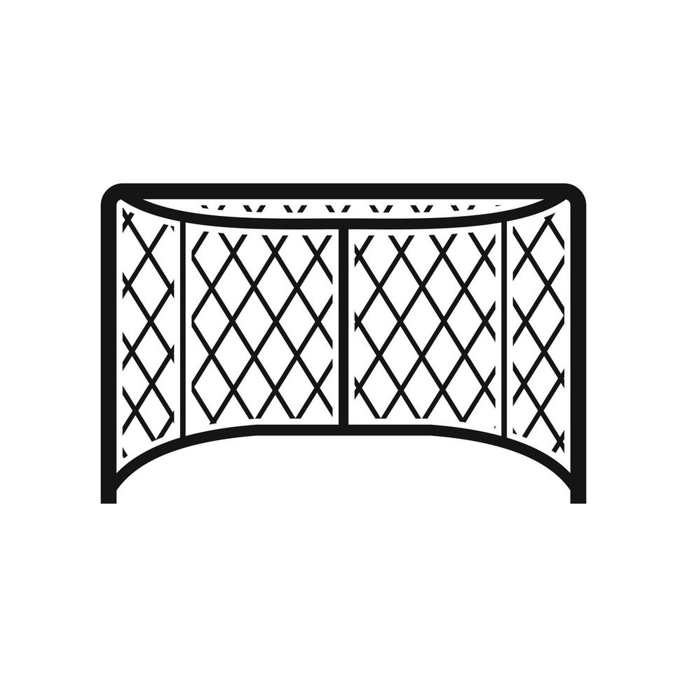 hockey puertas negro simple icono vector