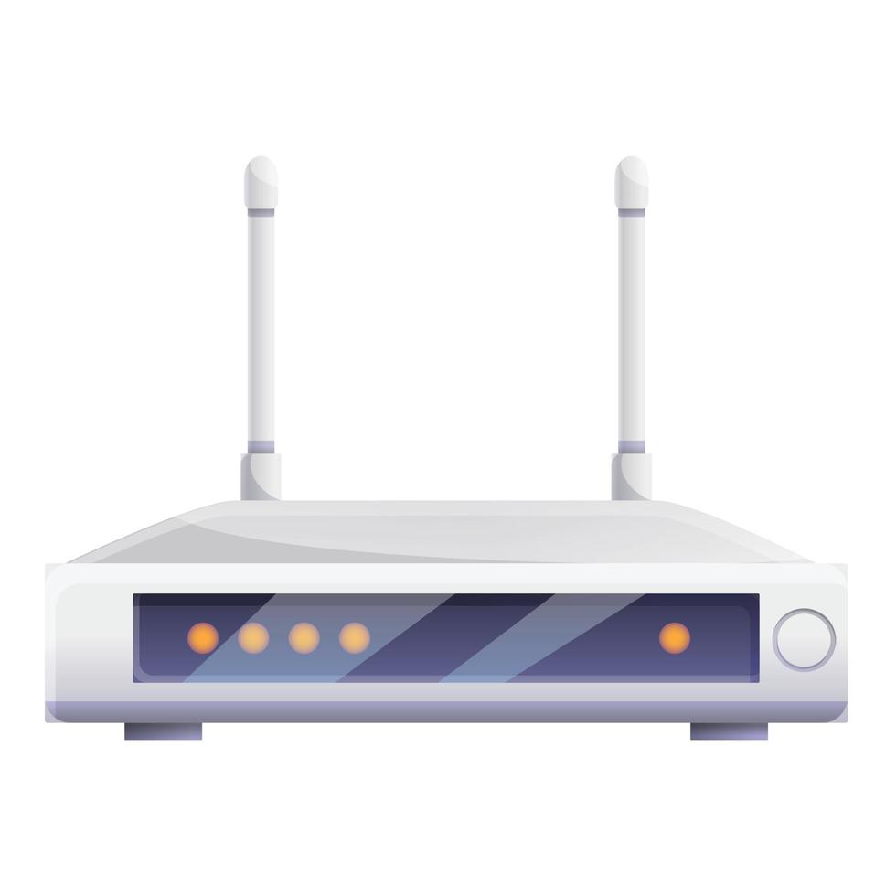 Digital router icon, cartoon style vector