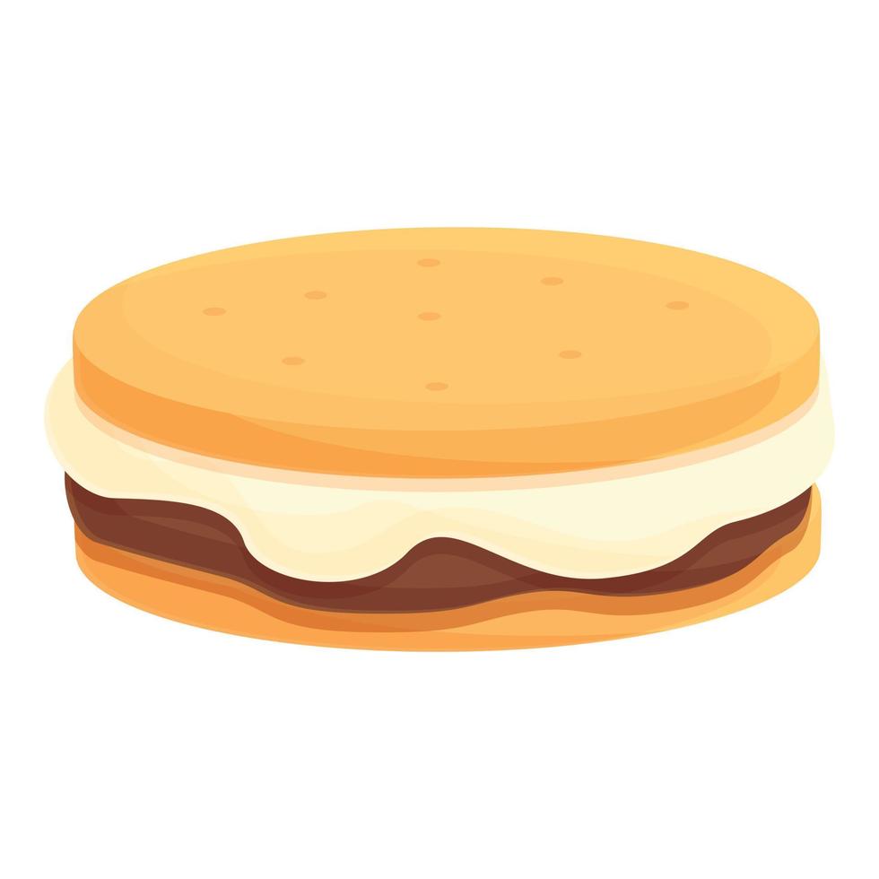vector de dibujos animados de icono de galleta dulce. comida de fuego