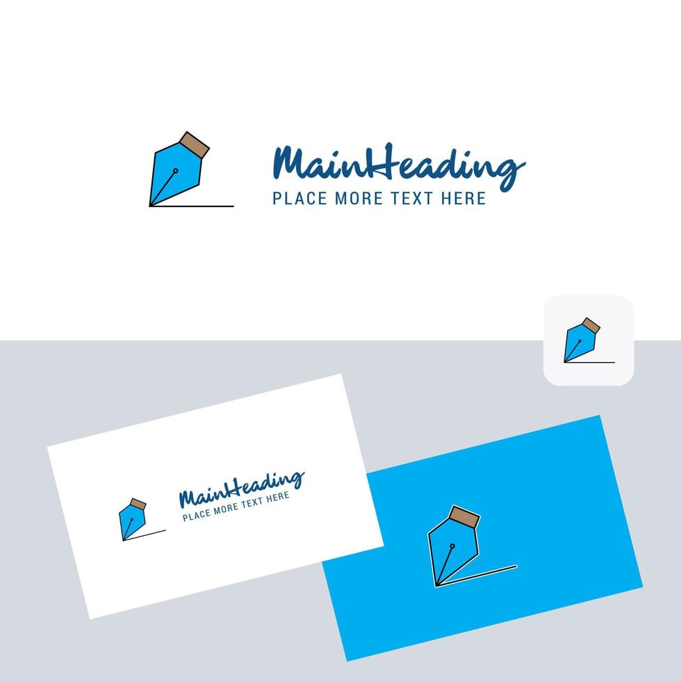 Writing vector logotype with business card template Elegant corporate identity Vector