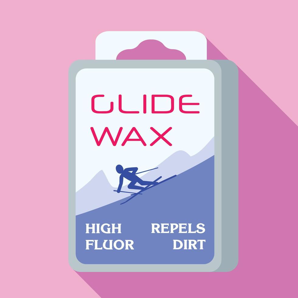 Glide wax icon, flat style vector