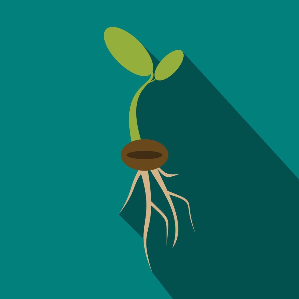 Plant sprout icon, flat style vector