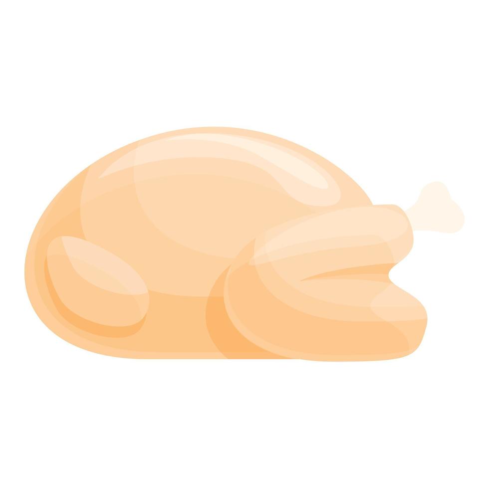 icono de pollo crudo, estilo de dibujos animados vector
