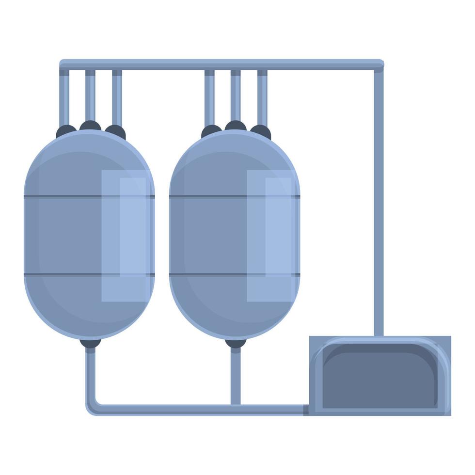Cheese factory icon, cartoon style vector