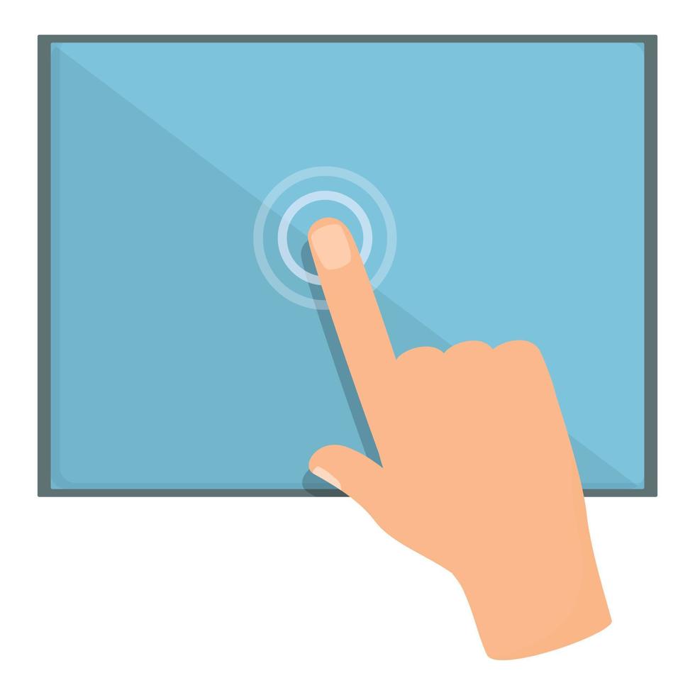 Mobile tablet touch icon cartoon vector. App finger vector