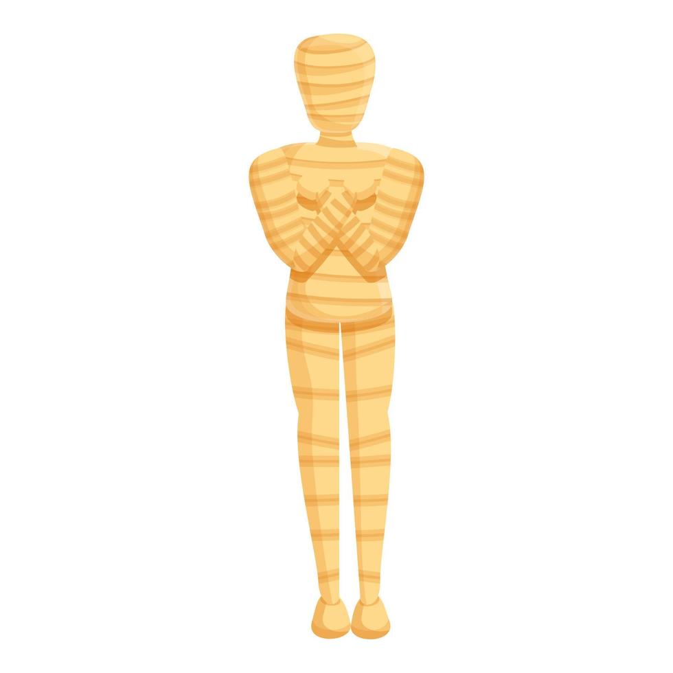 Monument mummy icon, cartoon style vector