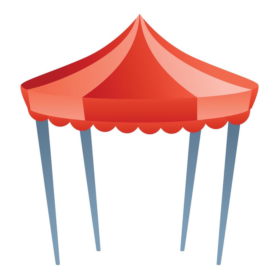 Gazebo icon, cartoon style vector