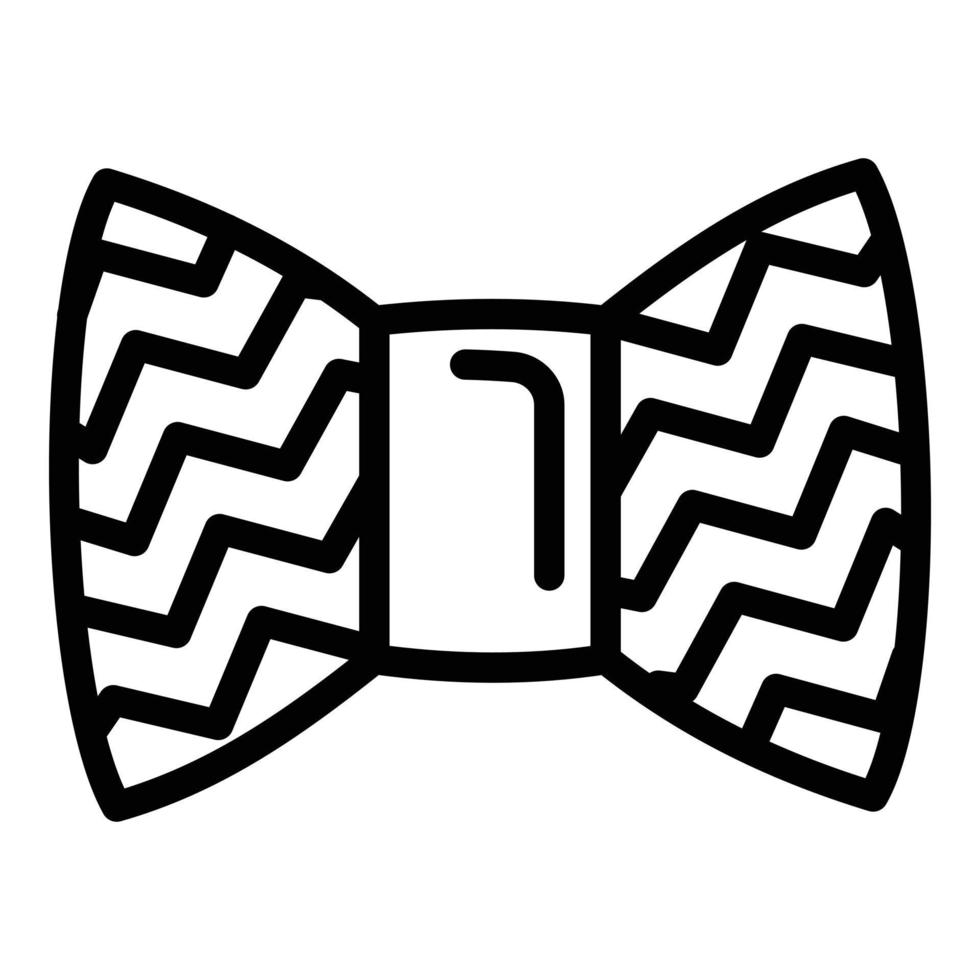 Bow tie icon, outline style vector