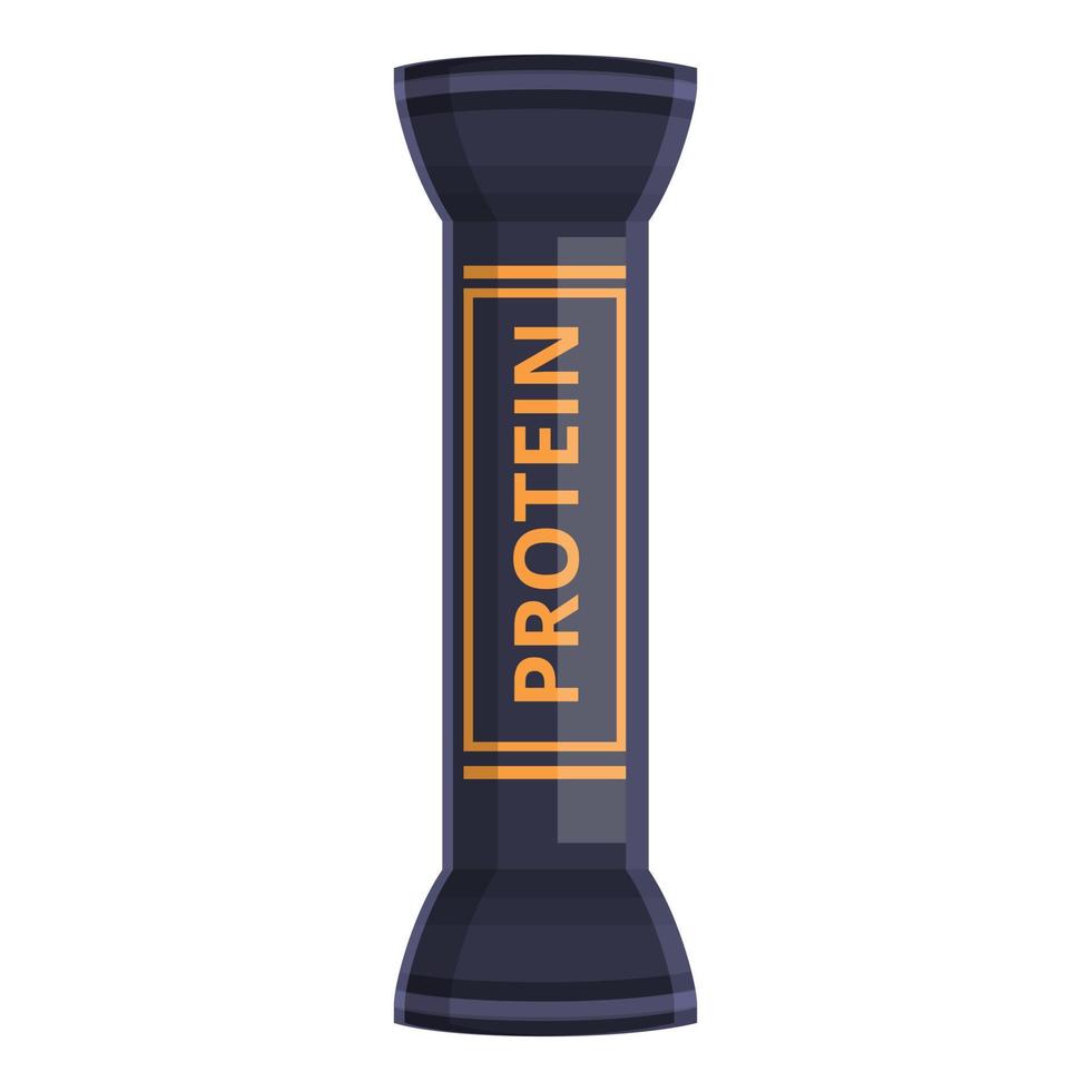 Protein chocolate icon, cartoon style vector