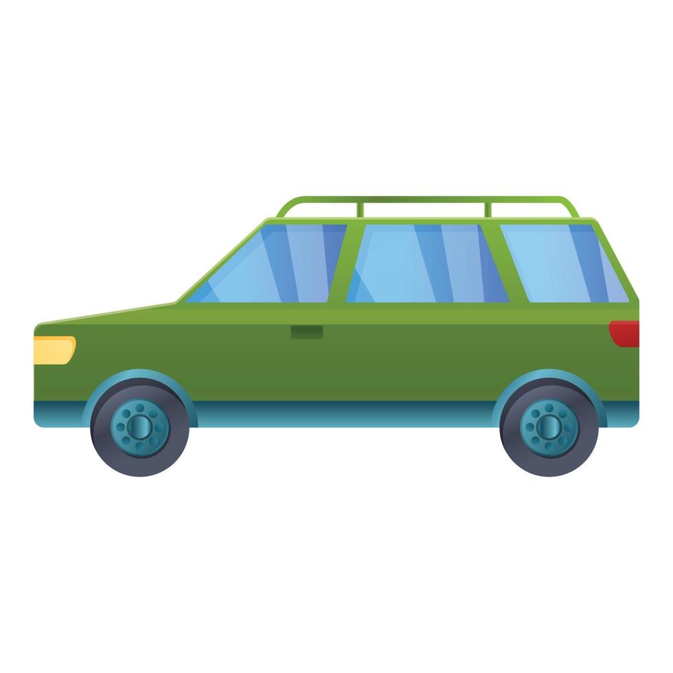 Safari travel car icon, cartoon style vector