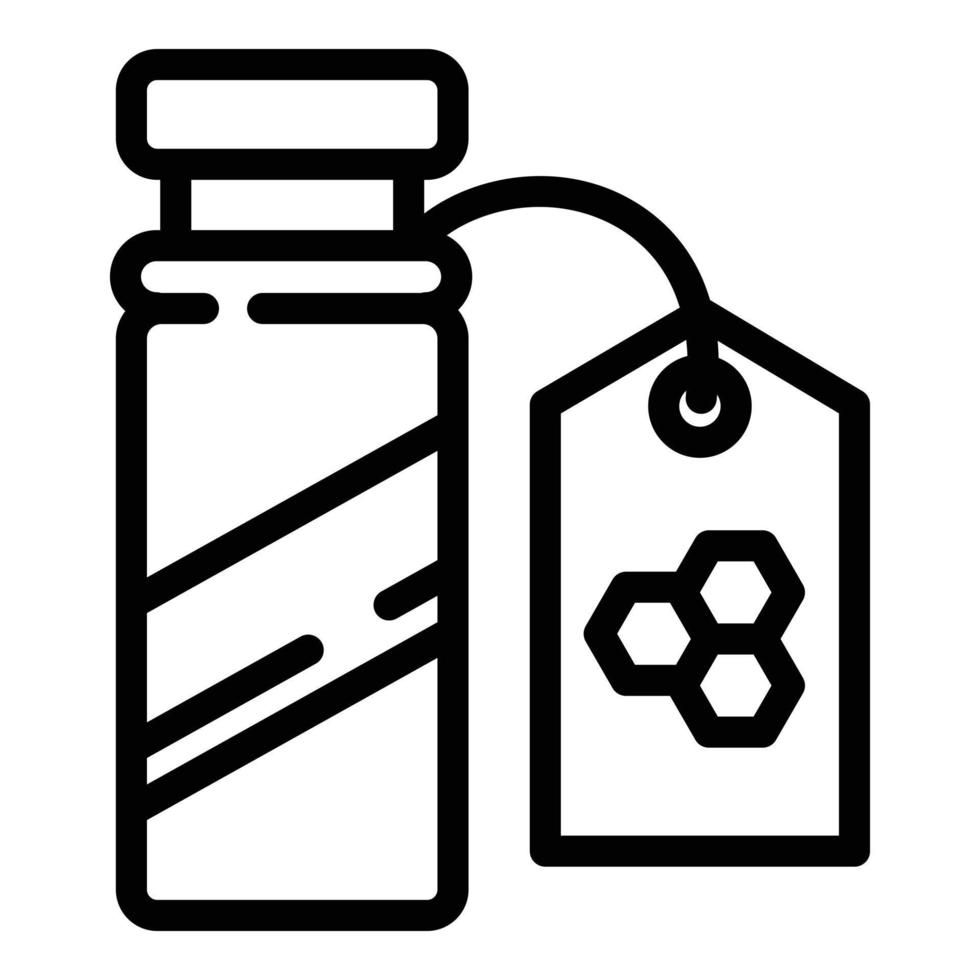 Propolis bottle icon, outline style vector