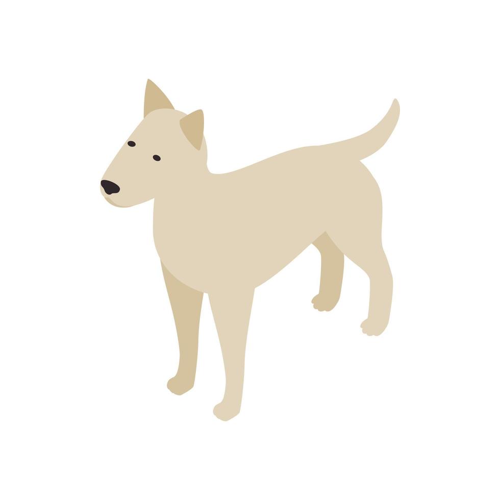 icono de perro pitbull, estilo 3d isométrico vector