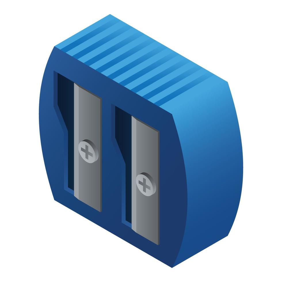 Double sharpener icon, isometric style vector