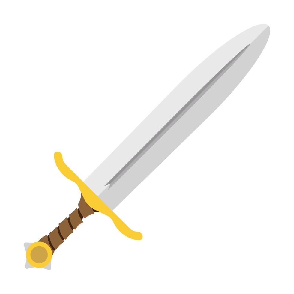 Medieval sword cartoon icon vector