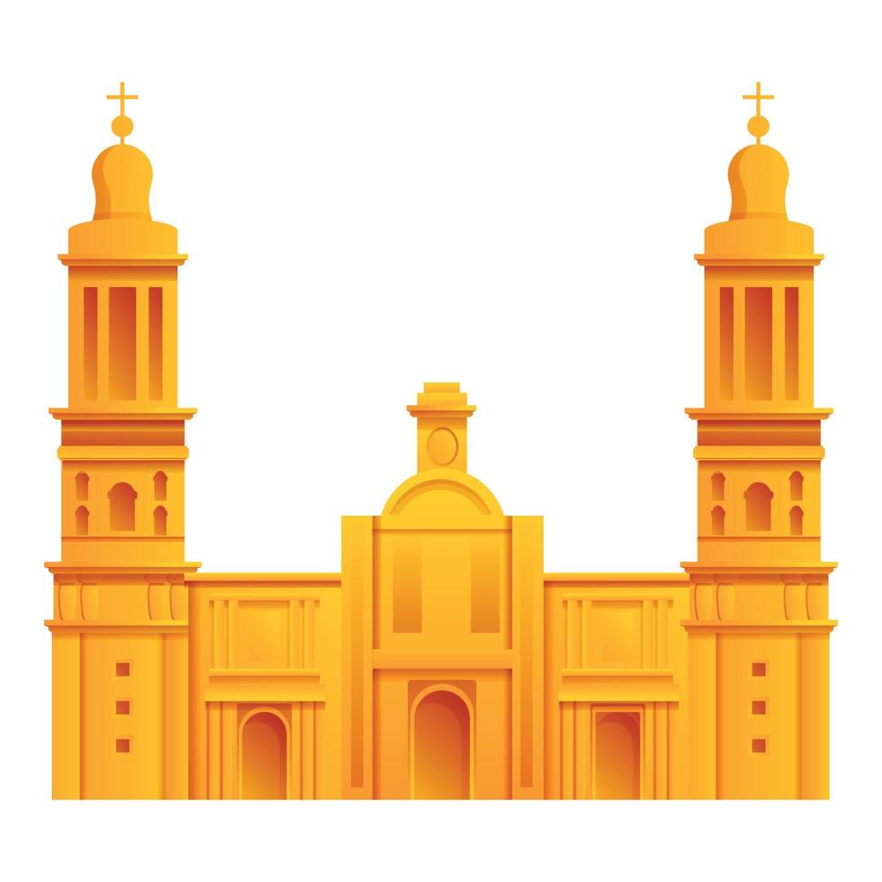 icono de la catedral mexicana, estilo de dibujos animados vector