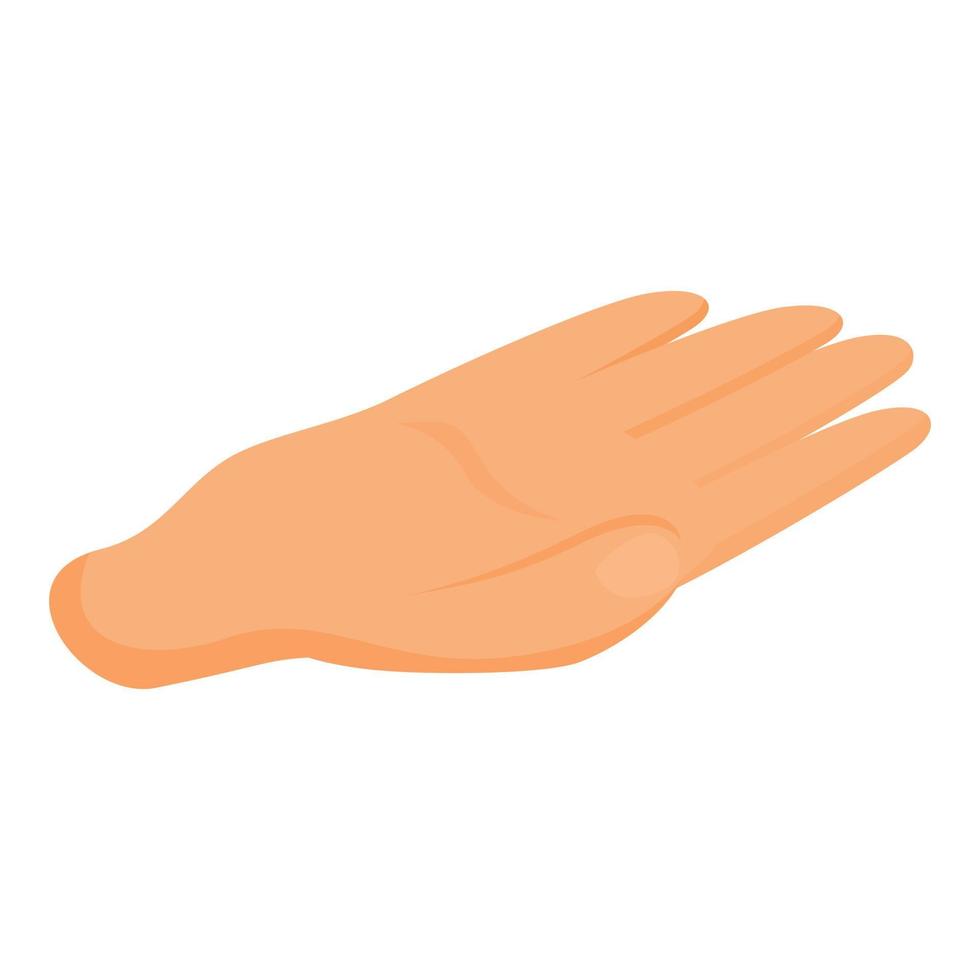 Give me hand gesture icon, cartoon style vector