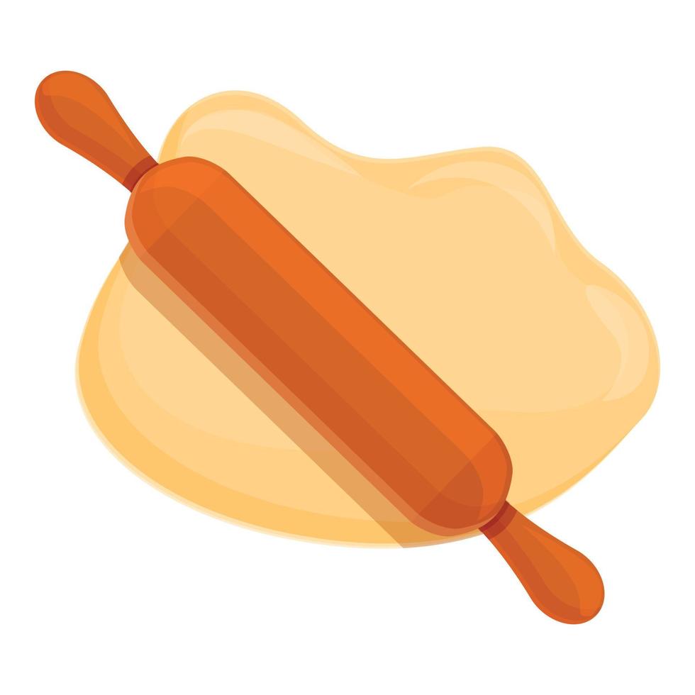 Dough wheat icon, cartoon style vector