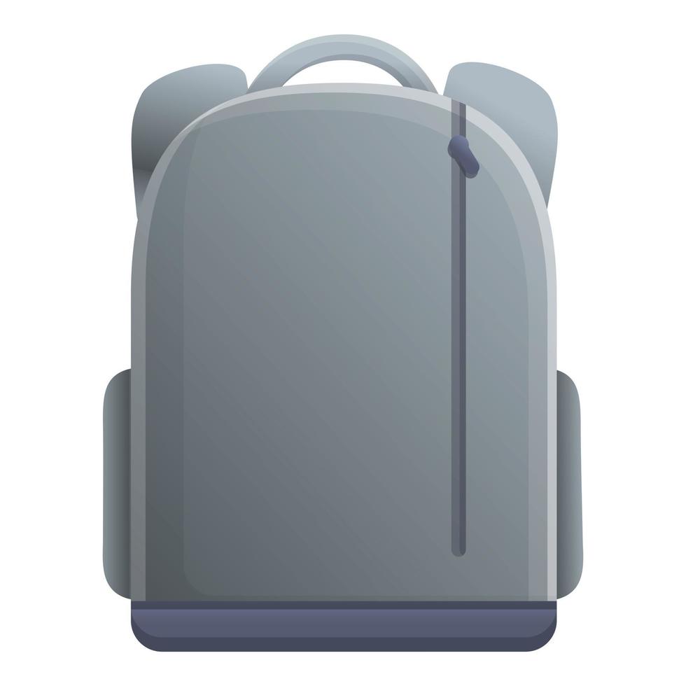 School laptop backpack icon, cartoon style vector