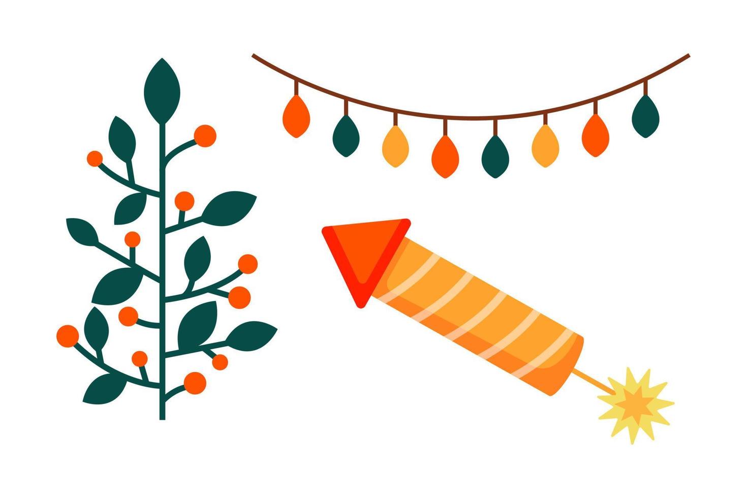 Christmas party elements set vector