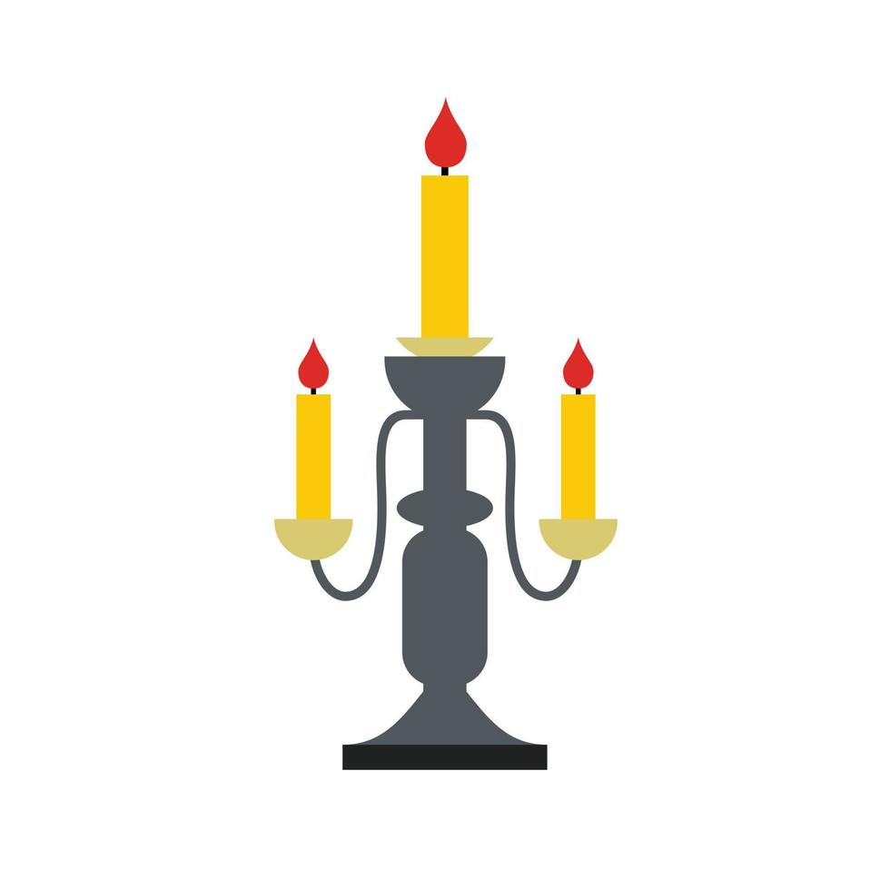 Candlestick lamp flat icon vector