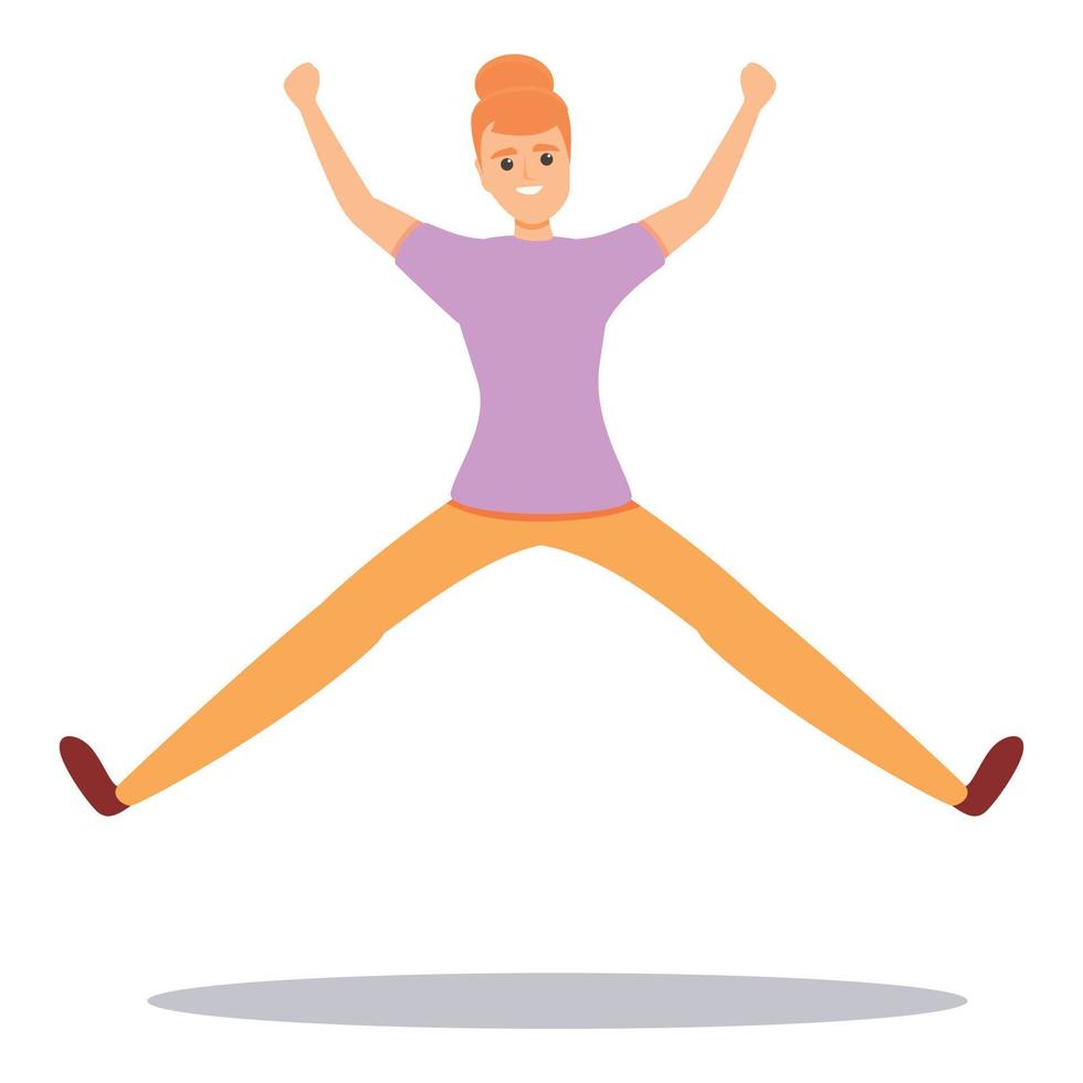 Hyperactive child icon, cartoon style vector