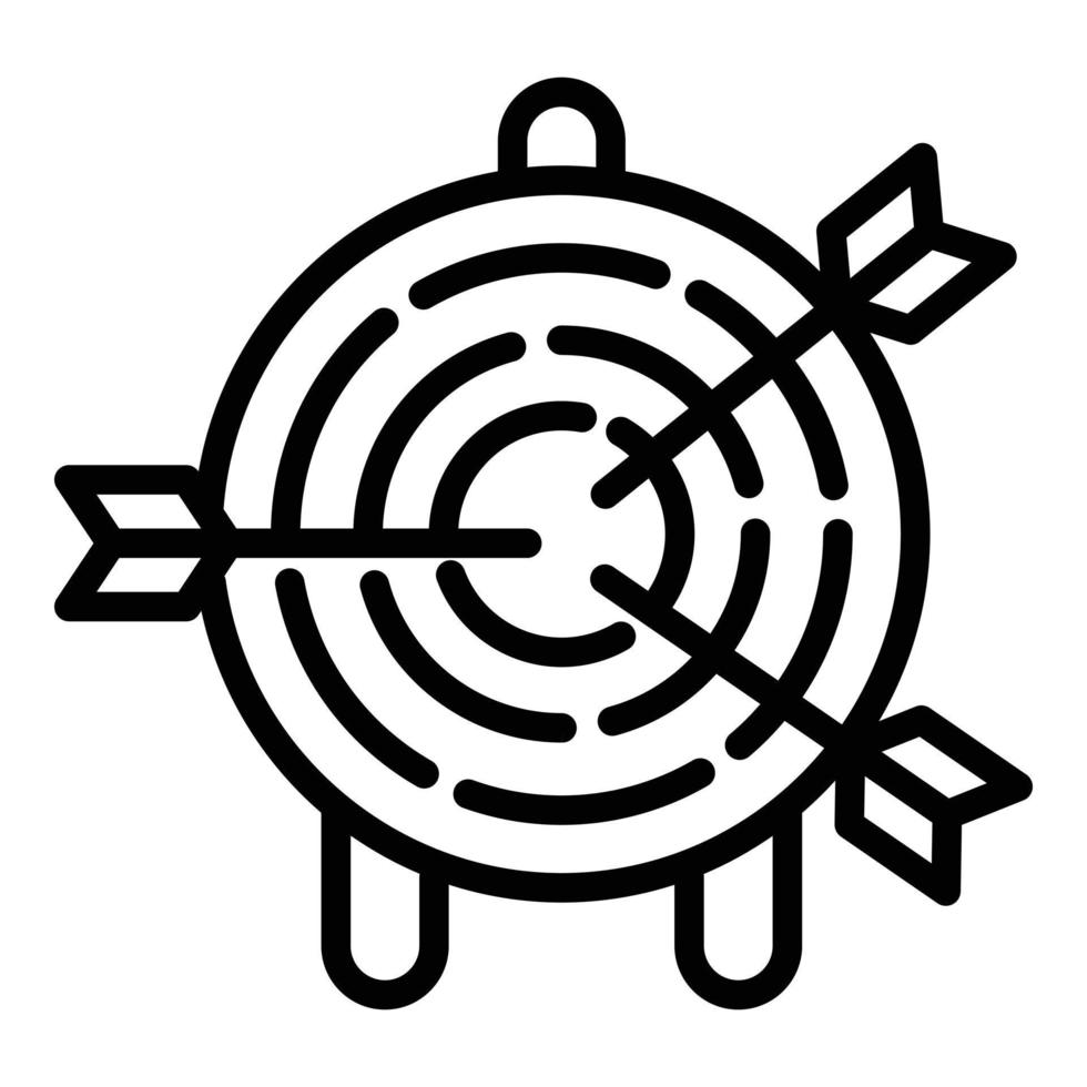 Archer target icon, outline style vector