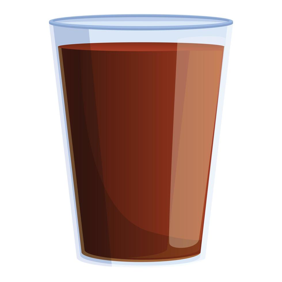 Herb tea plastic cup icon, cartoon style vector