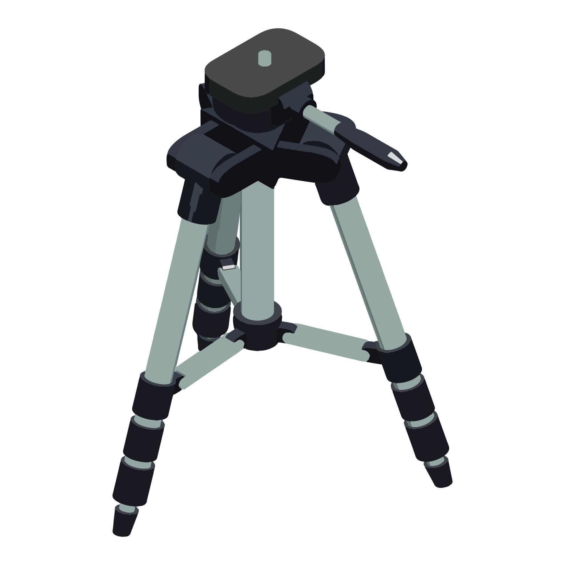 Camera tripod icon, isometric style 14383784 Vector Art at Vecteezy