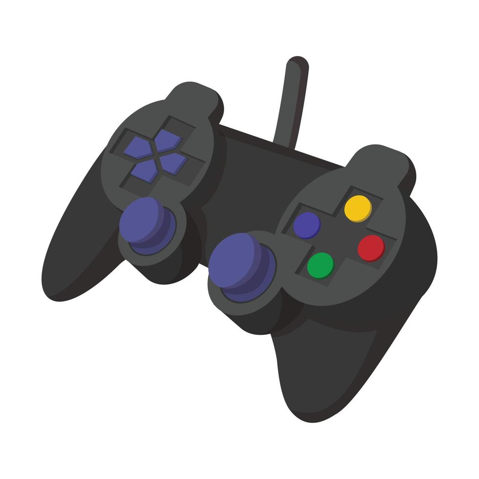 icono de dibujos animados de joystick de consola vector