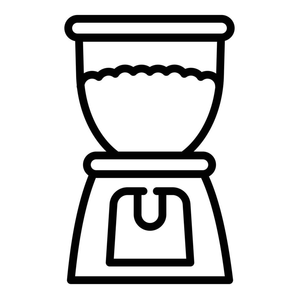 Coffee grinder icon, outline style vector