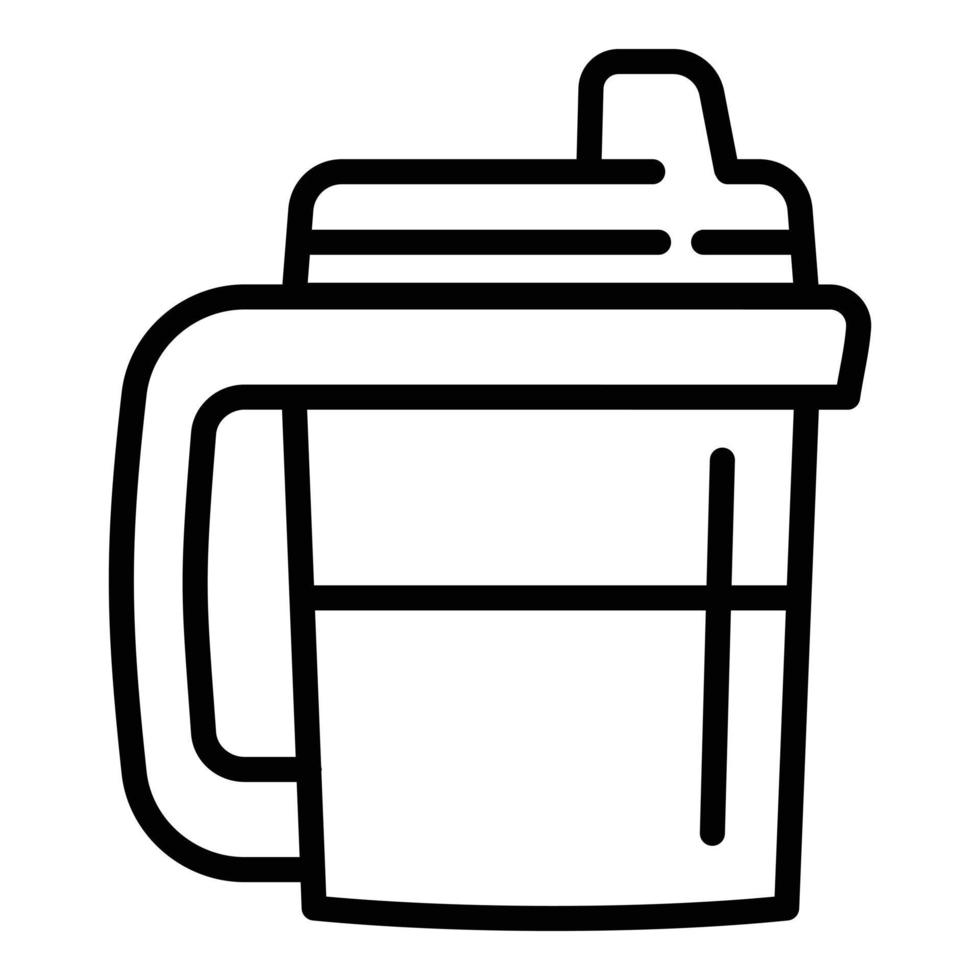 Drink sippy cup icon, outline style vector