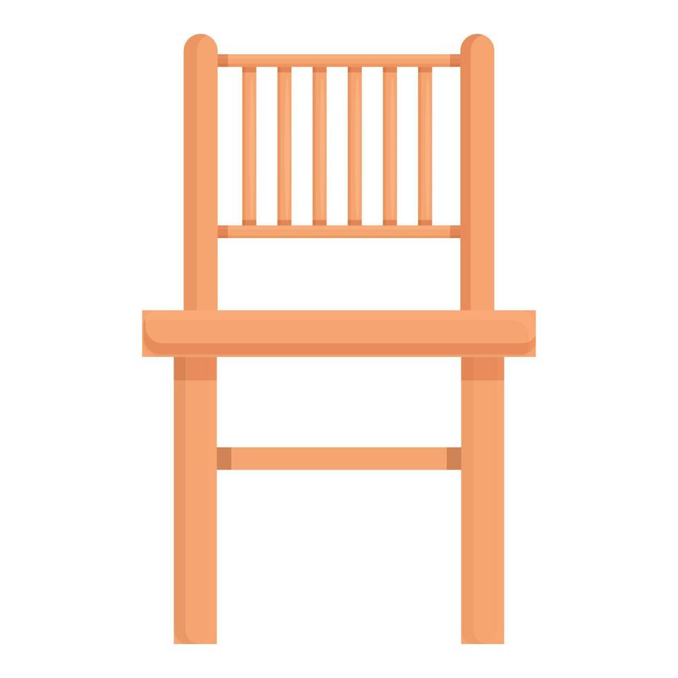 Kid wood chair icon cartoon vector. Wooden patio chair vector