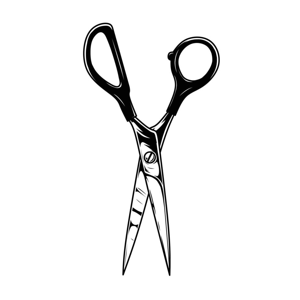 scissors vector isolated on white