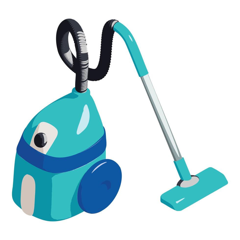 Vacuum cleaner icon, isometric style vector