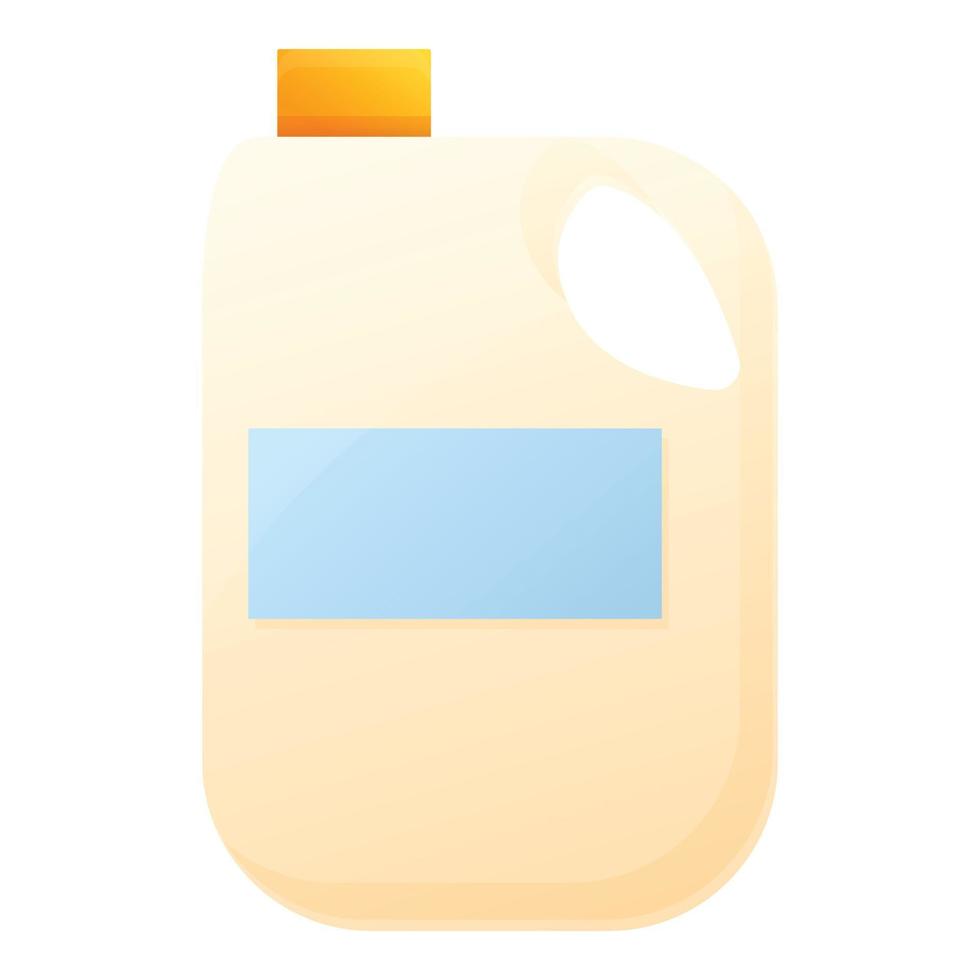 Farm milk canister icon, cartoon style vector