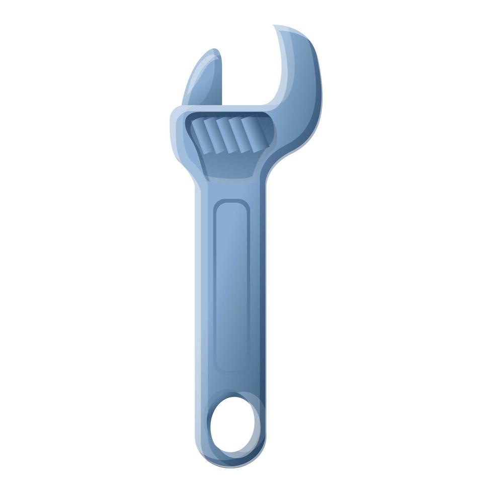 Adjustable wrench icon, cartoon style vector