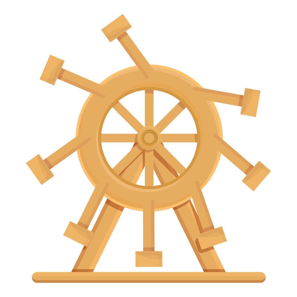 Perpetual motion wheel icon, cartoon style vector